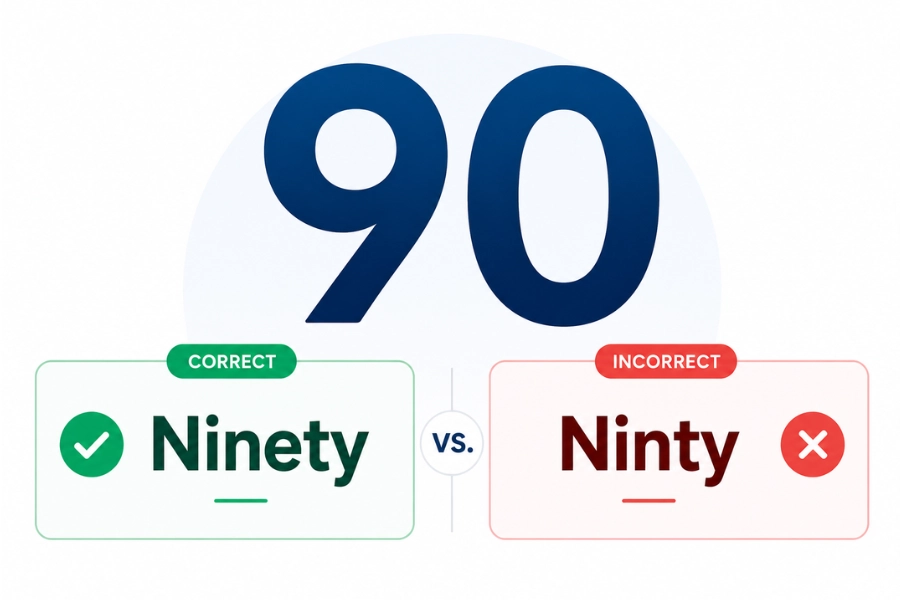 Ninety or Ninty? How to Spell 90 Correctly