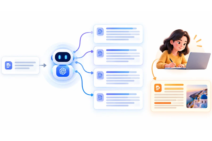 AI writing patterns compared with distinctive human writing
